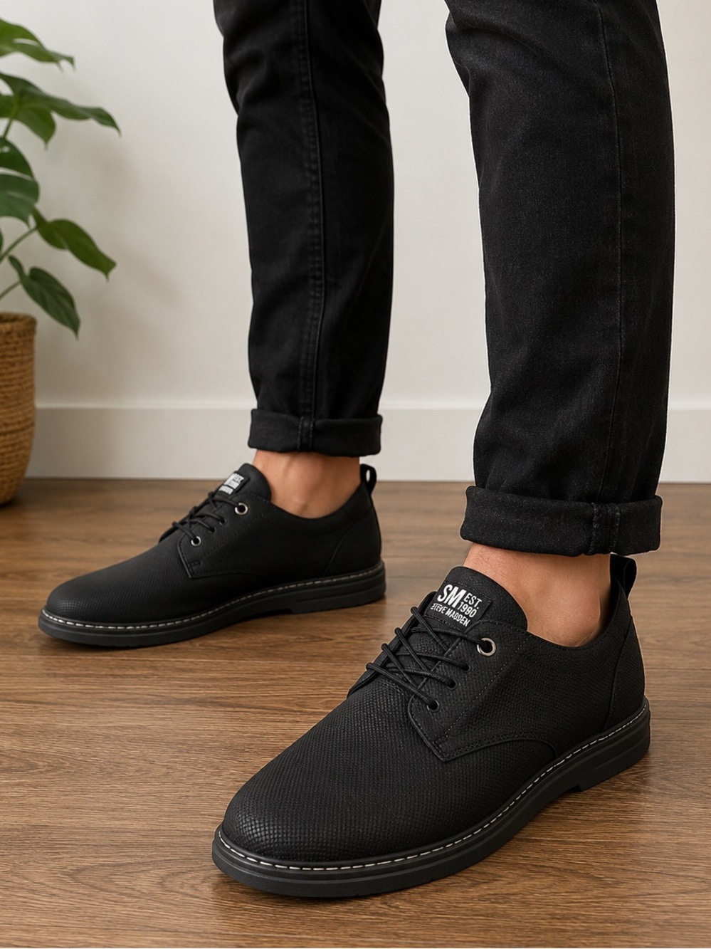 Steve Madden Roloson Black Oxford Shoes Men’s Size 8